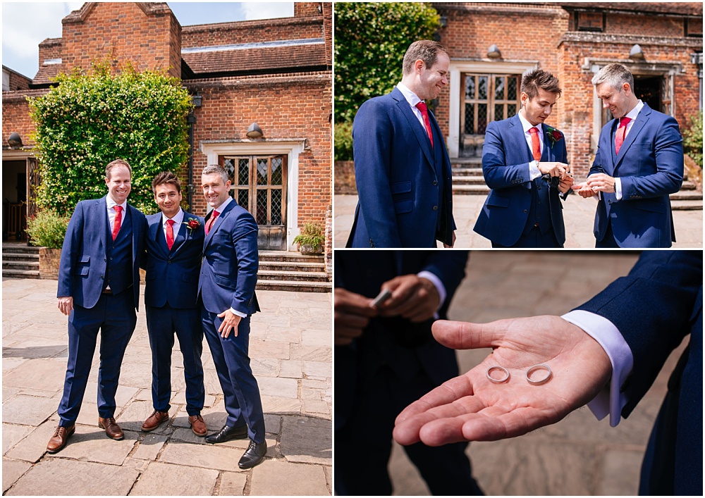 groom and rings pre ceremony