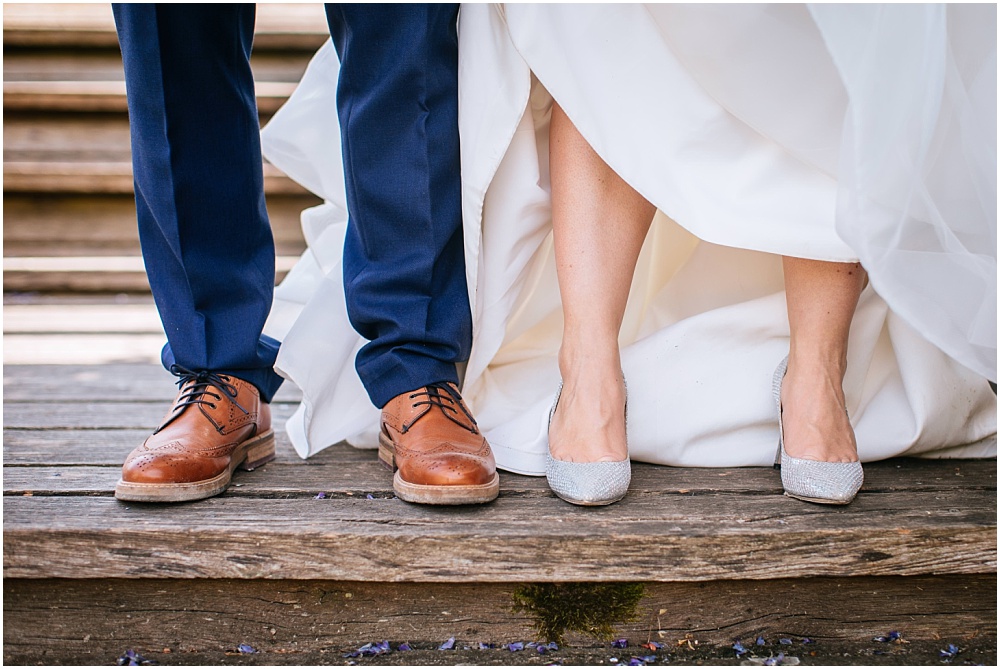 bride in jimmy choos