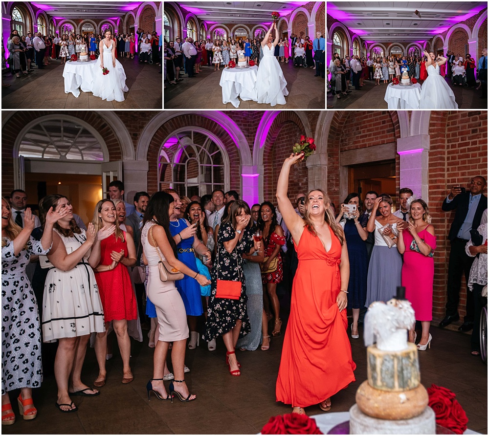 throwing the bouquet