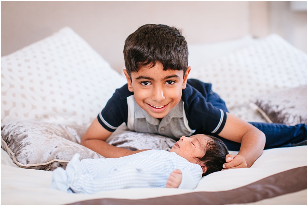 Boy and baby brother