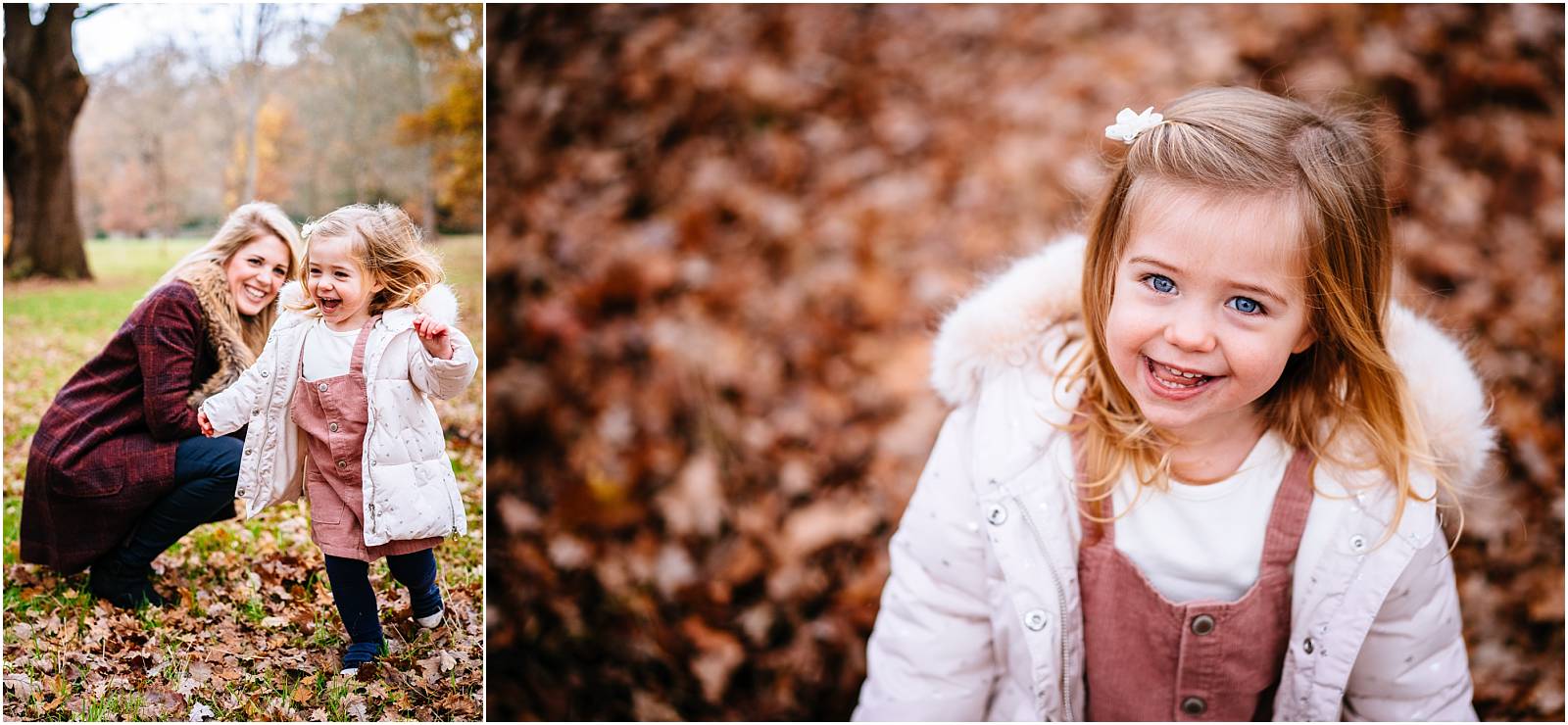 Smiling girl in autumnal windsor park