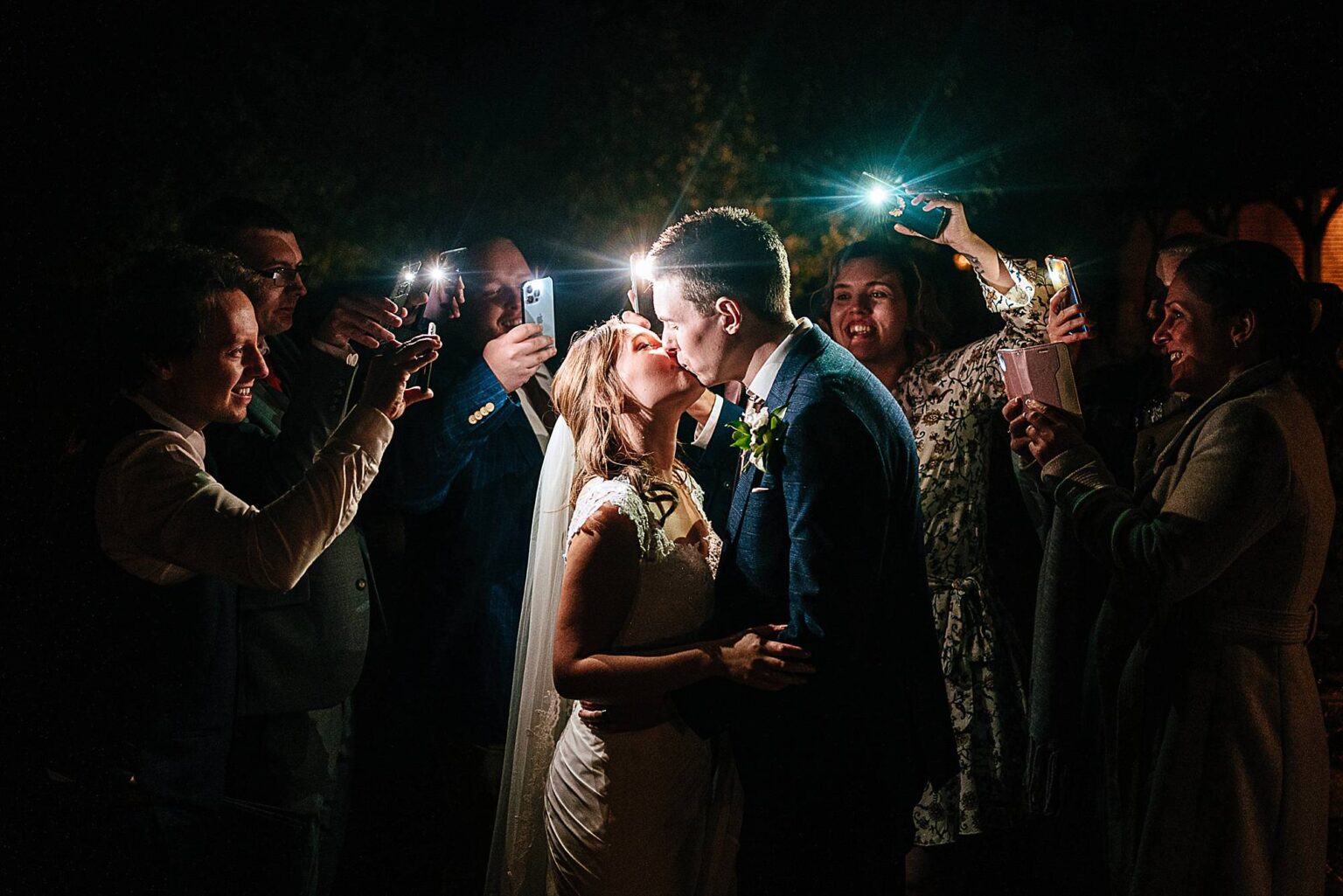 fun winter wedding photography