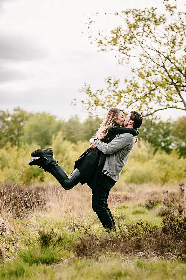 Engagement shoots - Engaged couple on the countryside